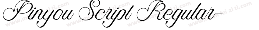 Pinyou Script Regular字体转换